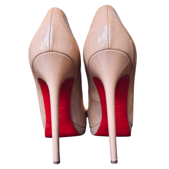 Christian Louboutin Pigalle Plato 140 Patent Calf Pumps Nude - Picture 5 of 12